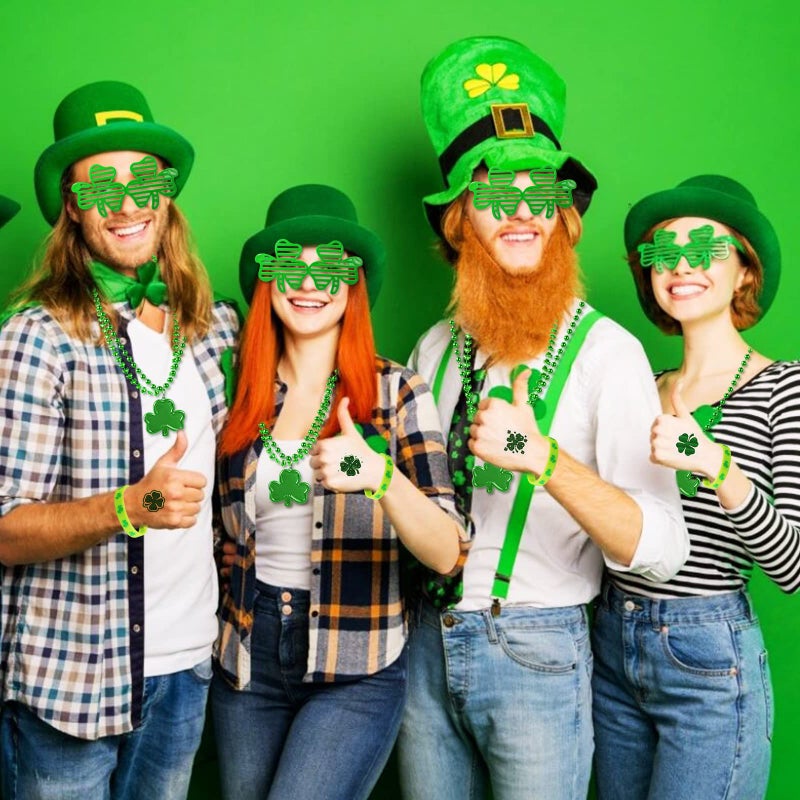 Max Fun 188Pcs St Patricks Day Accessories Party Favors Set Decorations Kids Saint Patricks Day Irish Decor, Green Beads Shamrock for Parades Supplies - Image 5